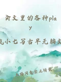 肏文里的各种play